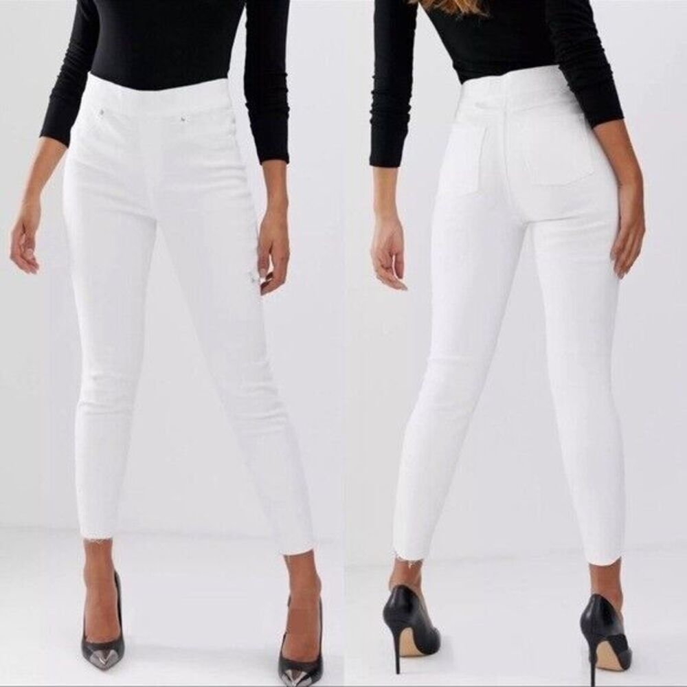 Spanx 20229 Distressed Skinny Jean Women M Tummy Control Stretch High Rise White - Picture 3 of 16